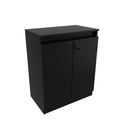 Balcão para Escritório com 2 Portas e Chave ME4149 Preto Tecnomobili