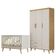 Berço Americano E Guarda Roupa Infantil Ambiente Ludmila Off White Bétula - Carolina Baby