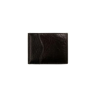 Carteira Masculina de Couro Polino Preto U / Preto