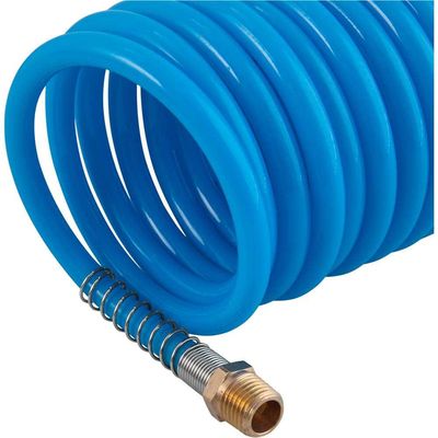 Mangueira/tubo poliuretano azul espiral conector 1/4" NPT macho 5mm x 8mm com 5m VONDER