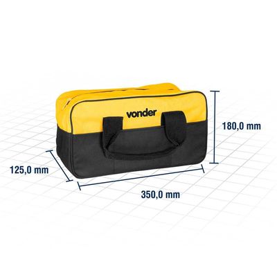 Bolsa em lona para ferramentas 35cm x 12,5cm x 18cm BL 005 VONDER