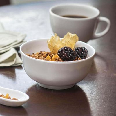 48 Bowls de Melamina 200ml Cumbuca Branca Restaurante Tigela para Frutas Petiscos 10x5,3cm