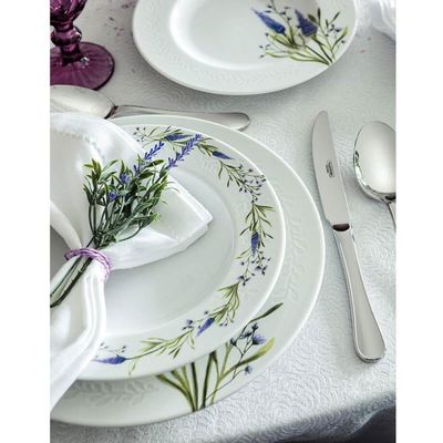 Prato Raso Porcelana Decorada 28cm Avulso Tramontina Lilla Mesa Posta Eventos