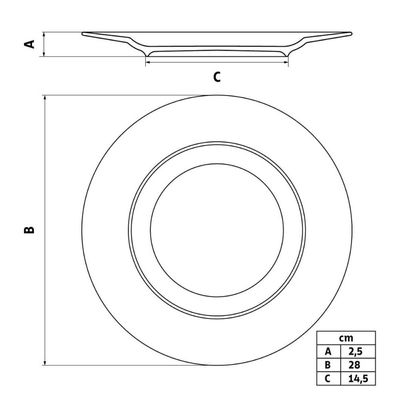 Prato Raso Porcelana Decorada 28cm Avulso Tramontina Lilla Mesa Posta Eventos