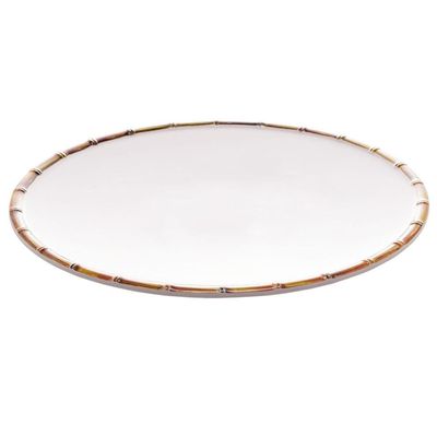 Prato Raso Wolff Bambu em Melamina 27 cm Branco