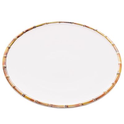 Prato Raso Wolff Bambu em Melamina 27 cm Branco