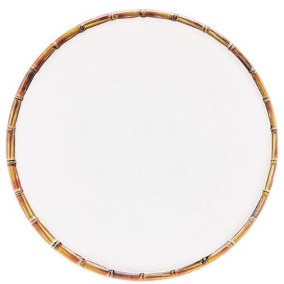 Prato Raso Wolff Bambu em Melamina 27 cm Branco