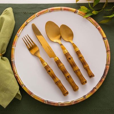Prato Raso Wolff Bambu em Melamina 27 cm Branco