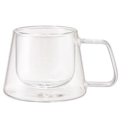 Conjunto com 2 Xícaras para Café Wolff Parede Dupla 180 ml Transparente