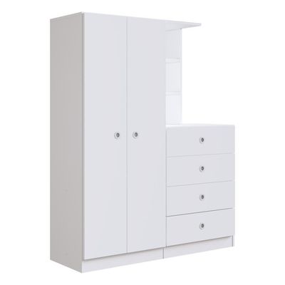 Guarda-roupas Infantil 2 Portas E 4 Gavetas Cr35094 Branco