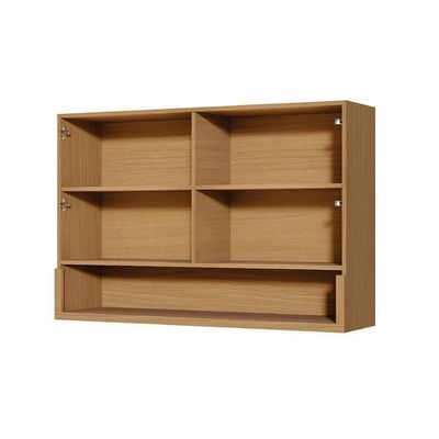 Armário Aéreo Nesher Simone Mendes em MDF 15mm com 2 Portas e 2 Prateleiras 120cm de Largura Castanho com Branco