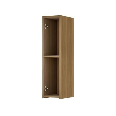Armário Aéreo Nesher Rainha em MDF 15mm com 1 Porta e 1 Prateleira 20cm de Largura Nature