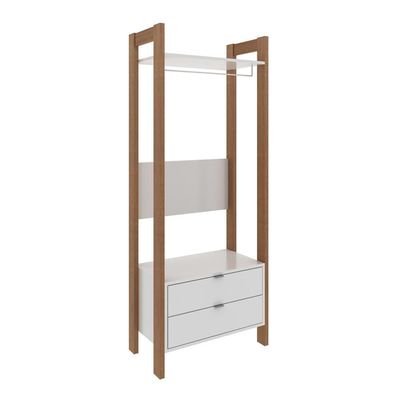 Armário Closet Com 2 Gavetas Branco/amêndoa