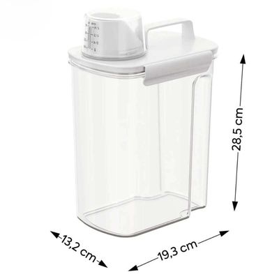 Kit 3 Dispensers Medidor 3,9l Porta Sabão Amaciante New Retro Lavanderia Área Serviço Coza