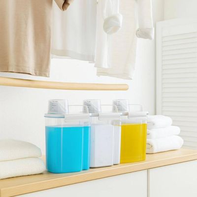 Kit 3 Dispensers Medidor 3,9l Porta Sabão Amaciante New Retro Lavanderia Área Serviço Coza