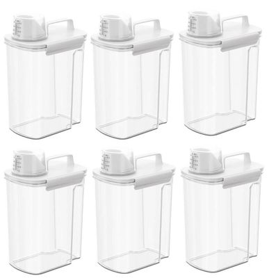 Kit 6 Dispensers Porta Sabão Amaciante Detergente 3,9L Coza Medidor New Retro Lavanderia