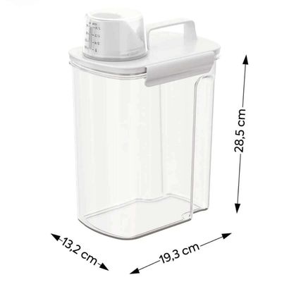 Kit 6 Dispensers Porta Sabão Amaciante Detergente 3,9L Coza Medidor New Retro Lavanderia