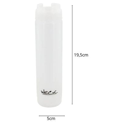 Kit 2 Bisnagas Invertidas para Molho 470ml Profissional Food Truck Restaurante Lanchonete Weck