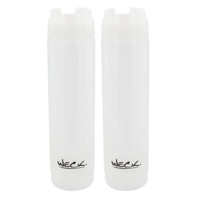Kit 2 Bisnagas Invertidas para Molho 470ml Profissional Food Truck Restaurante Lanchonete Weck