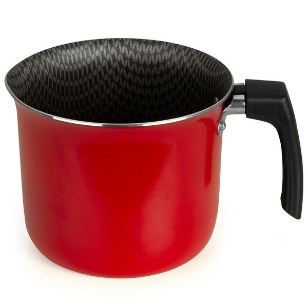 Leiteira Multiflon Essencial em Alumínio com Revestimento Interno Antiaderente e Cabo de Baquelite 1,2 L Vermelho
