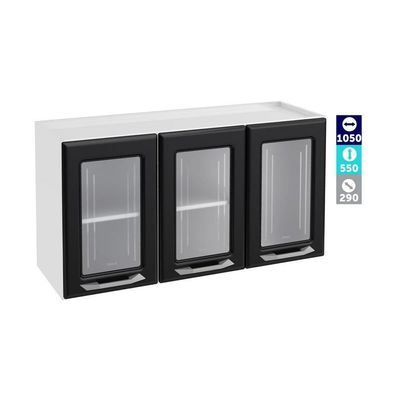 Armário De Cozinha De Aço Aéreo Triplo 105cm Rose Branco