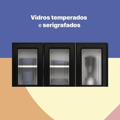 Armário De Cozinha De Aço Aéreo Triplo 105cm Rose Branco