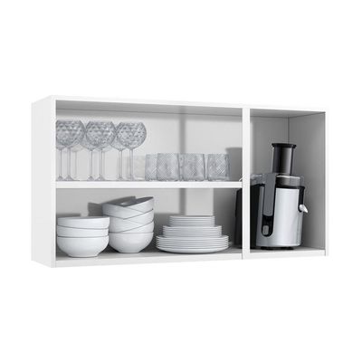 Armário De Cozinha De Aço Aéreo Triplo 105cm Rose Branco