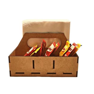 Porta Guardanapo E Sachê Em Mdf - Kit 10 Unidades