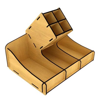 Porta Guardanapo E Sachê Em Mdf - Kit 5 Unidades