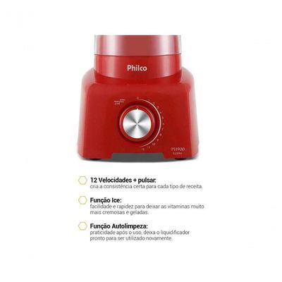 Liquidificador Philco Ph900 Vermelho 127v