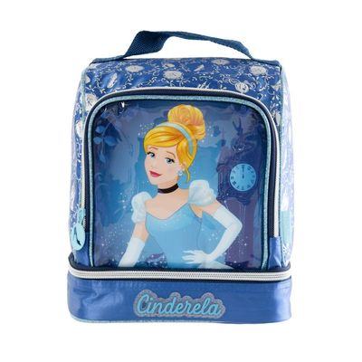 Lancheira Escolar Feminina Cinderela Premium U / Azul