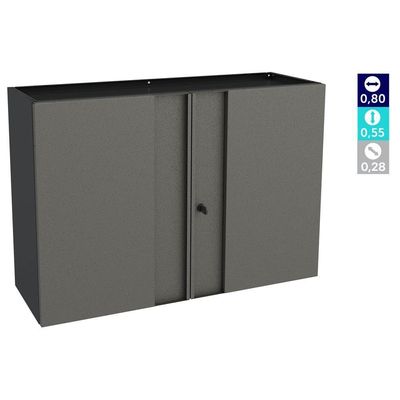 Armário Multiuso Aço Aéreo Telasul Multibox Cinza/pto
