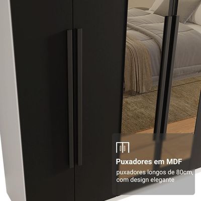 Guarda-roupa Casal 6 Portas Batentes Espelho Venus Madesa