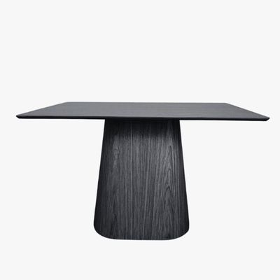 Mesa De Jantar Cone Retangular 140x90 Cm Tampo Ébano Base Ébano Cor Preto
