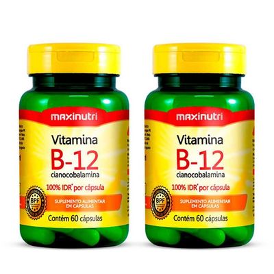 Kit 02 Vitamina B12 100% Idr Maxinutri 60 Cápsulas