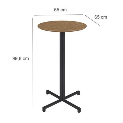 Mini Bistrô Cais 65cm Olmo-preto