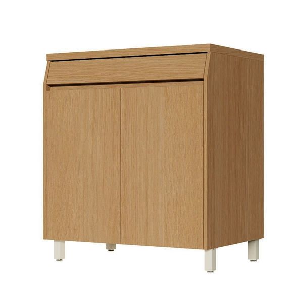 Balcão Nesher Simone Mendes com 2 Portas, 1 Gaveta e 1 Prateleira 80cm de Largura Castanho