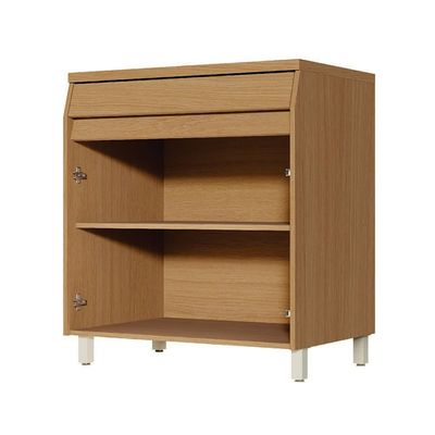 Balcão Nesher Simone Mendes com 2 Portas, 1 Gaveta e 1 Prateleira 80cm de Largura Castanho