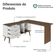 Escrivaninha Em L Mesa Para Computador Gamer 3 Gavetas Branco/rustic Lisboa Madesa