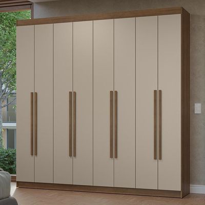 Guarda-roupa Casal 8 Portas Batentes Netuno Madesa Rustic