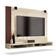 Painel Para Tv Até 50 Polegadas Dijon Ripado C/ Prateleira Off White / Nature