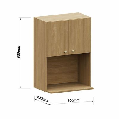 Nicho Micro-ondas 60cm Elegance Luciane Móveis Freijó/freijó Brasil
