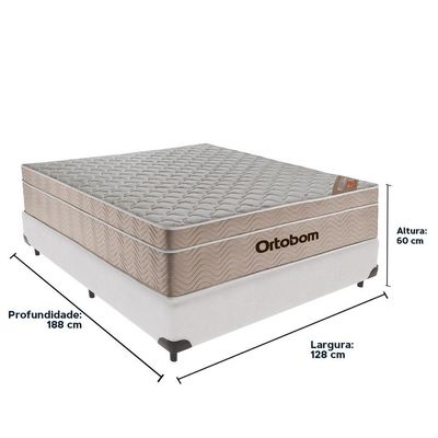 Cama Box Branco E Colchão Airtech Molas Ensacadas Viúvo Ortobom