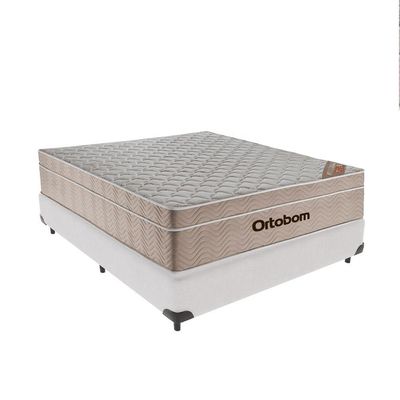 Cama Box Branco E Colchão Airtech Viúvo Ortobom