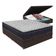 Kit Casal Cama Bege Box Baú Colchão Extra Firme Ortobom D45 Marrom