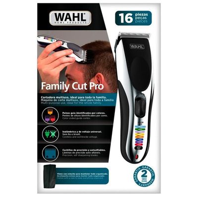 Máquina Cortar Cabelo Wahl Family Cut Pro 6 Pentes Bivolt