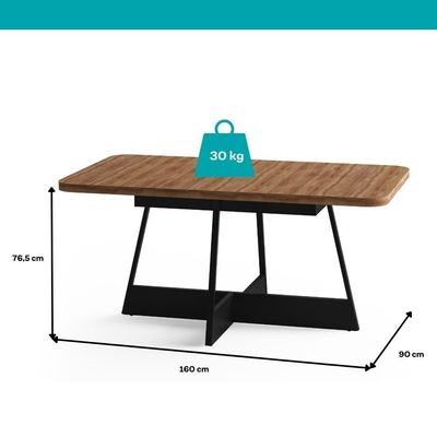 Conjunto Sala De Jantar 6 Cadeiras Charlotte Carraro Nogal Com Preto