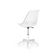 Cadeira Office Acrílico Transparente Base Giratória Branco