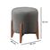 Kit 2 Puff Decorativo Para Sala Redondo Luxo Dallas Linho Cinza