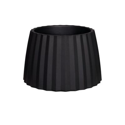 Vaso Cachepot Wave 37cm Preto